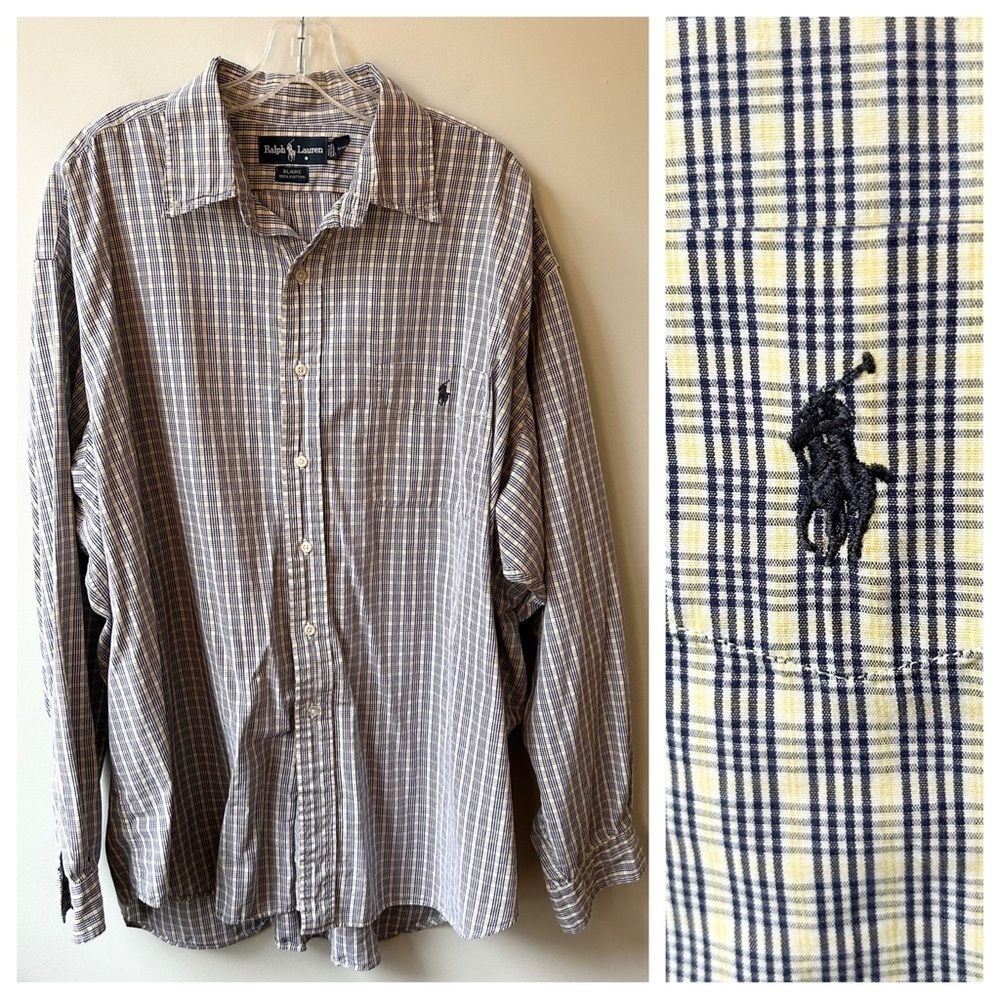 Ralph Lauren men’s Blaire plaid button down shirt